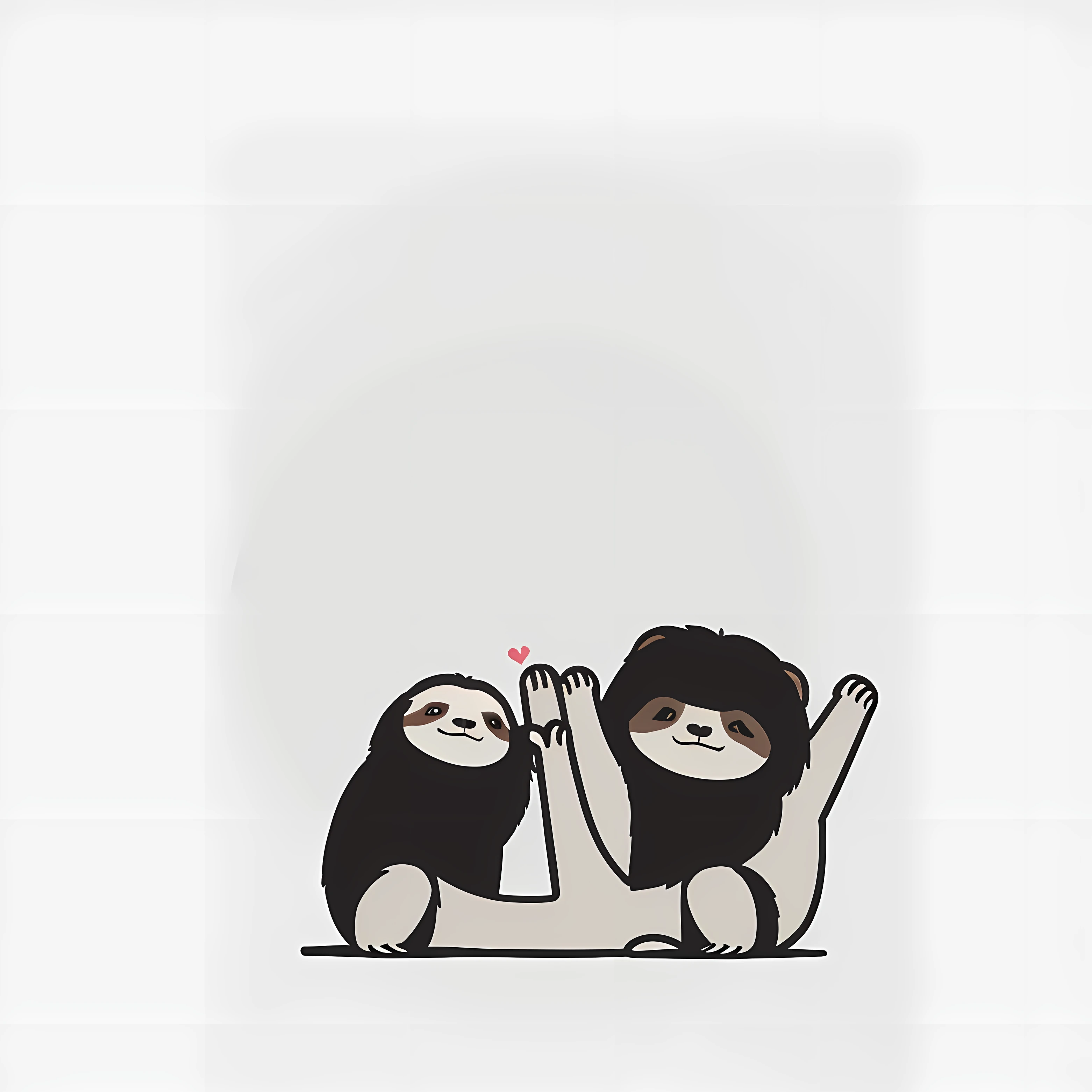 The Sloth、The Sloth、monochromes、A logo、dense lines、white backgrounid、cartoon、illustratio、a sticker