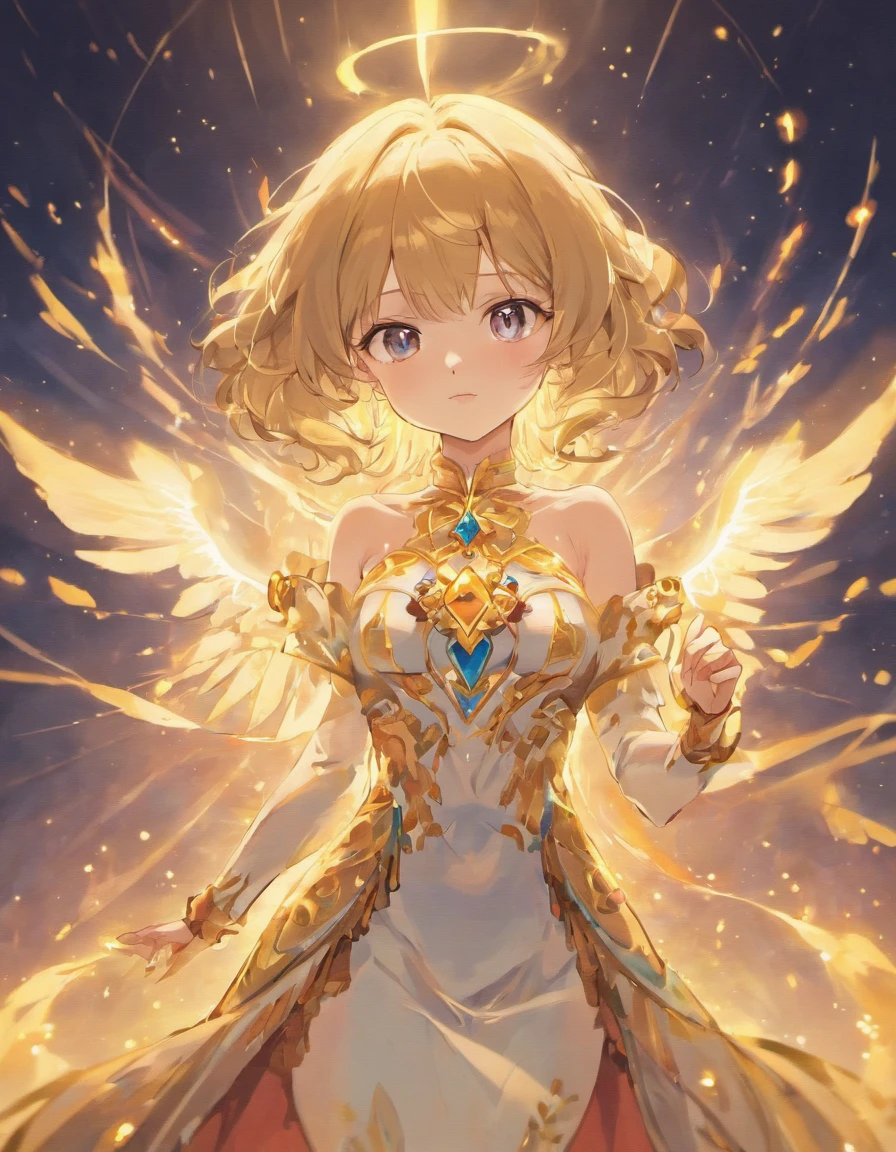 (Golden Goddess Freyer, Majestic Goddess of Love and Magic, Her hands shine with mysterious power.Her hands shine warm and charmingly.Her presence is a light of hope and joy.Her golden aura is、It is a shining golden aura of love and protection.Shooting star brilliance、Golden moonlight、Beautiful Finger、Detailed heart-shaped aura at your fingertips、