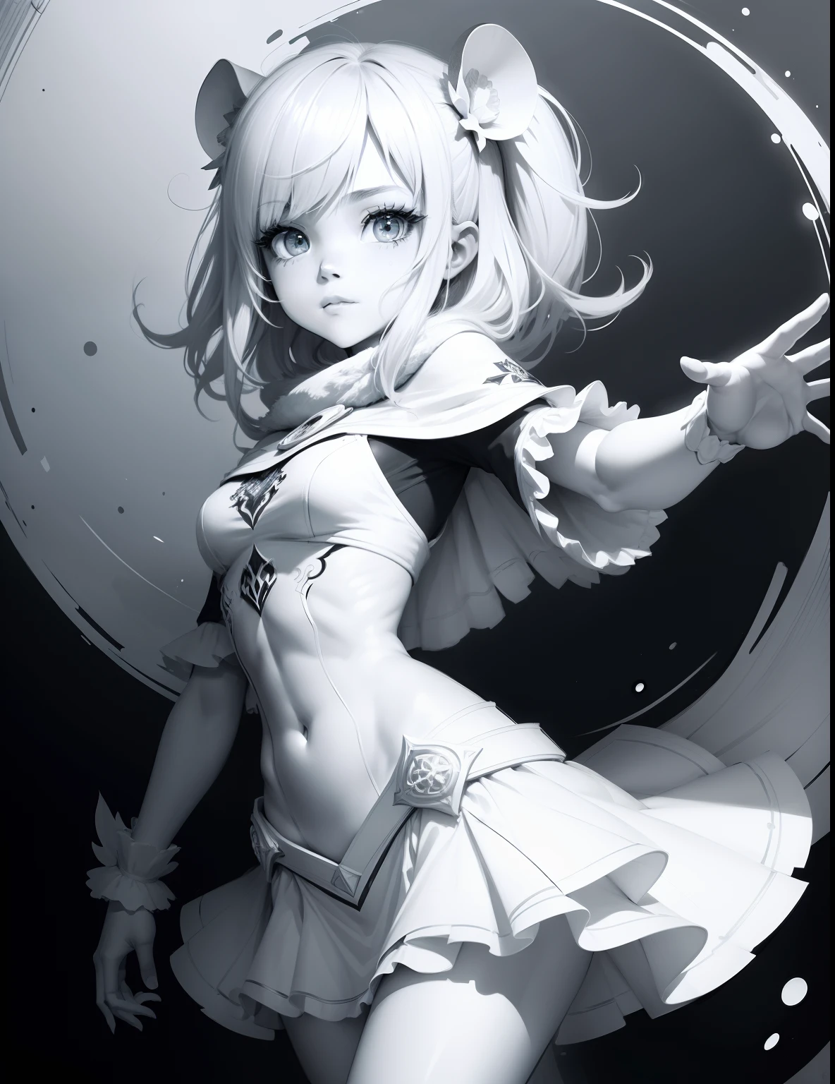 ((B&Em lineart)), ((2D)), mouse bonito, fantasia, Magic, Misterioso, incomum, preto e branco, linhas onduladas, arte de linha realista, livro para colorir, fundo branco, no noise, sharp thick lines, (((sketch art)), imagem central, isolado no fundo branco --v 4 - -ar2