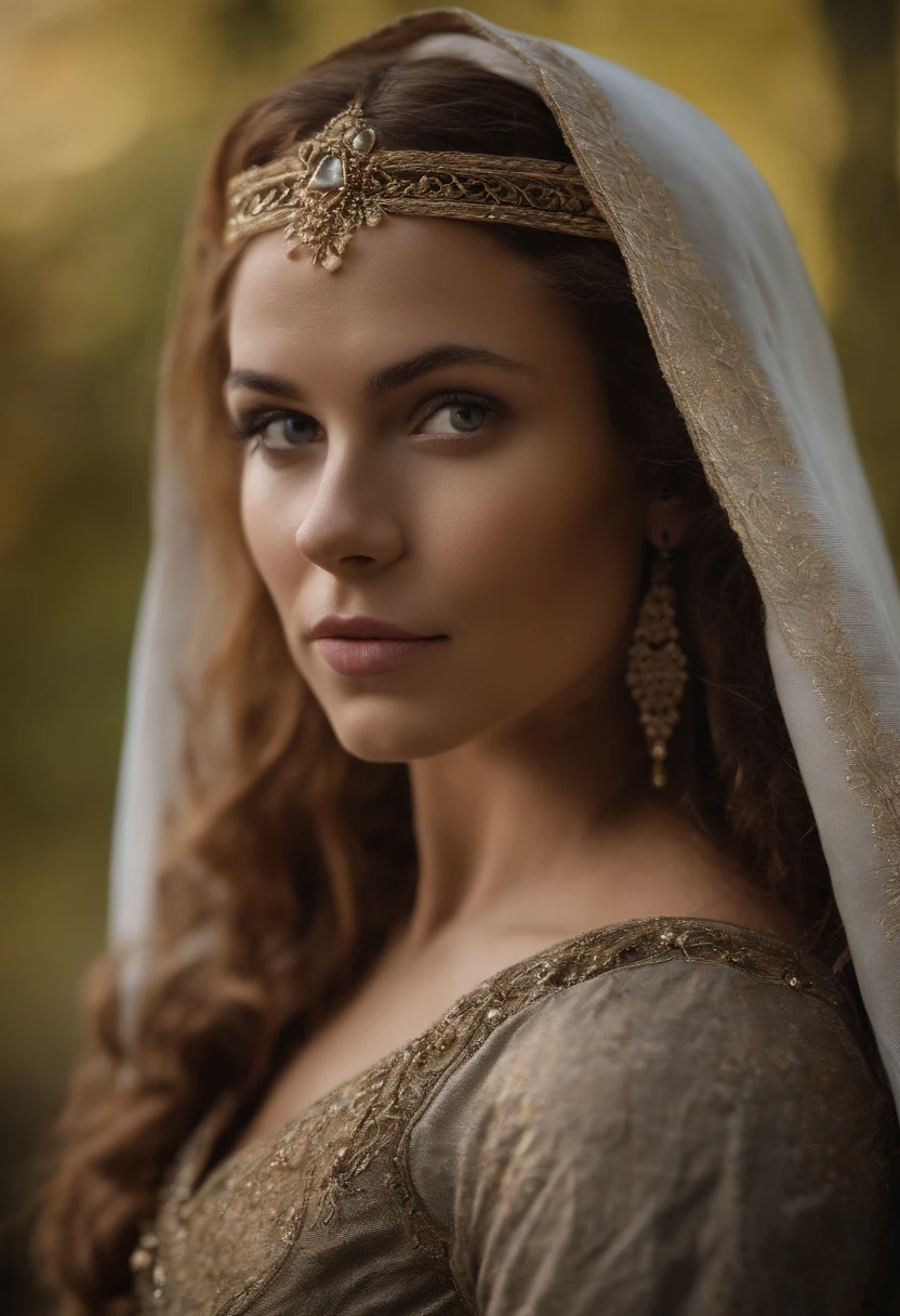 mujer en traje sexy medieval,