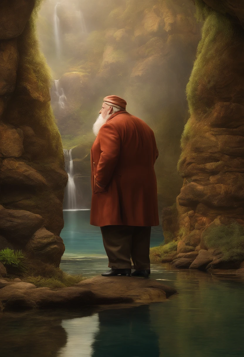 A fat old man stuck in a quagmire