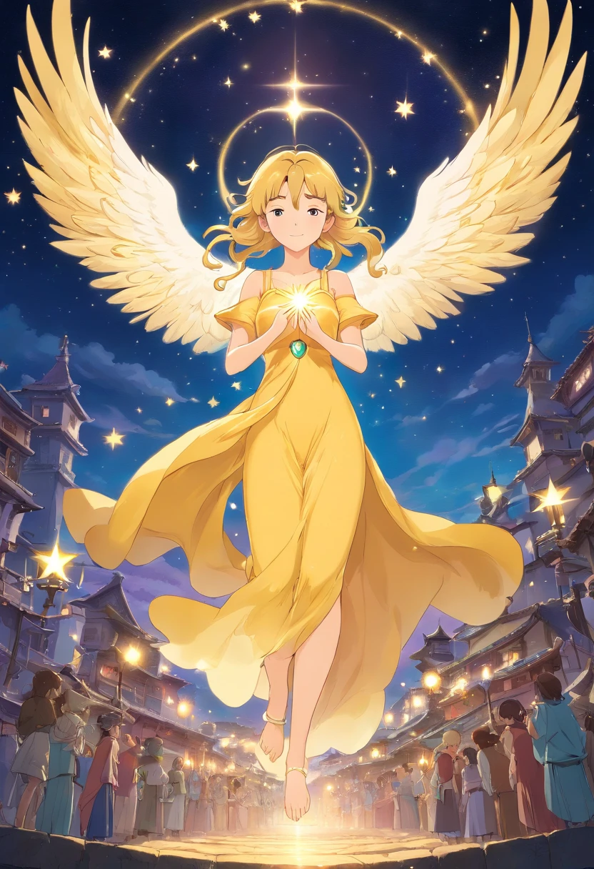 (Golden Goddess Freyer, Majestic Goddess of Love and Magic, Her hands shine with mysterious power.Her hands shine warm and charmingly.Her presence is a light of hope and joy.Her golden aura is、It is a shining golden aura of love and protection.Shooting star brilliance、Golden moonlight、Beautiful Finger、Detailed heart-shaped aura at your fingertips、