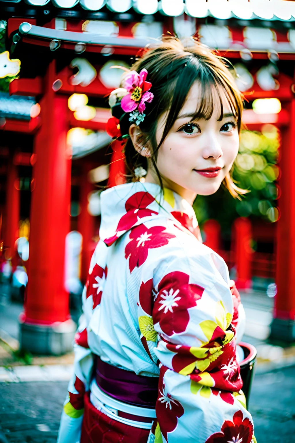 masutepiece, Best Quality, ((,)),((Show me your )), (((Kimono))), ((Japan Traveling Girl)),((Top Kyoto Japan Travel)),Sexy, Blunt bangs, (All ),Asakusa, Mt fuji, kyoto, Temples and shrines, cherry trees, japanese town,
White skin, Shiny skin, Beautiful, Smile, 超A high resolution,(photographrealistic:1.4), up hair, Brown hair, Looking at Viewer, cutenatural skin, (()),((Round face)),