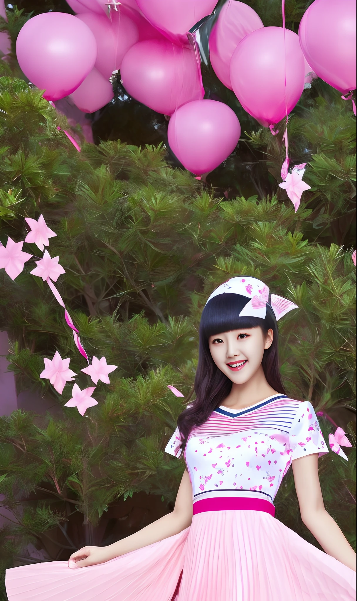 Beautiful illustration、top-quality、Cute little girl s、Bedroom、golden hair、short detailed hair、(((Pink pleated skirt)))、(((Pink sailor suit)))、short- sleeved、huge tit、a navel、Turn up the skirt with your hands、showing white panties、Pull up the skirt,The reveal panties、Bare legged、eBlue eyes、on top of the bed、Lovely thighs、glowing thigh