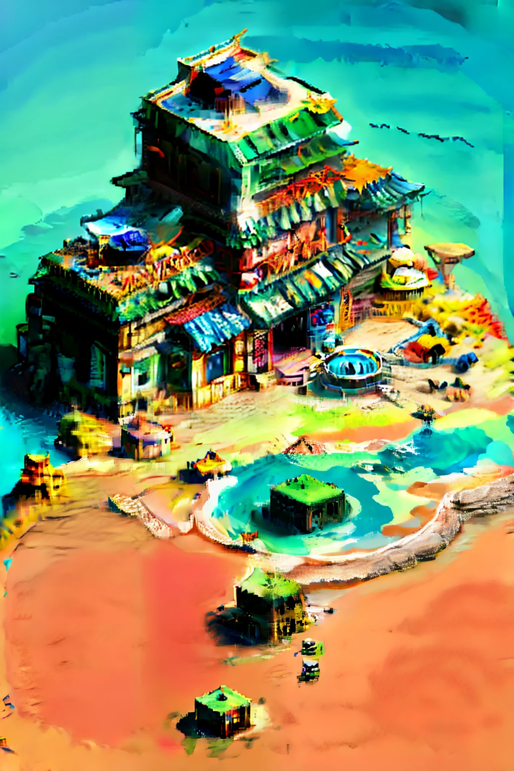 Xinjiang，Colorful Beach