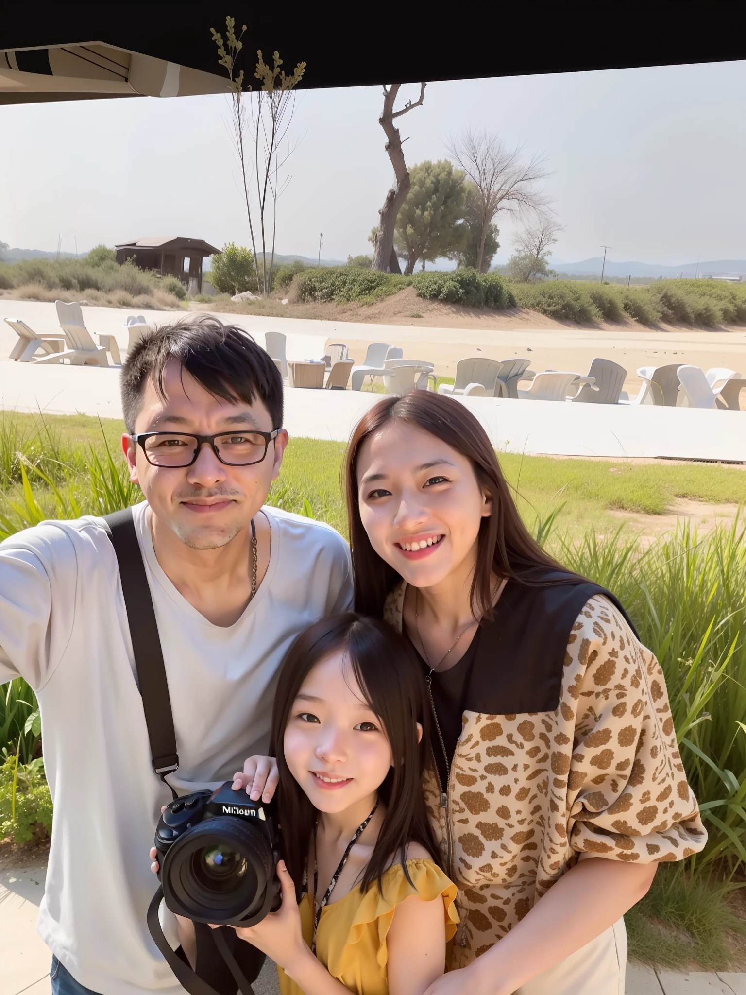 there is a man and woman and a child posing for a picture, happy family, photo taken with nikon d750, photo taken with nikon d 7 5 0, vacation photo, selfie photo, spooky photo, photoshot, shot on nikon z9, photo taken with canon 5d, hi - res scan, hi-res scan, blog-photo