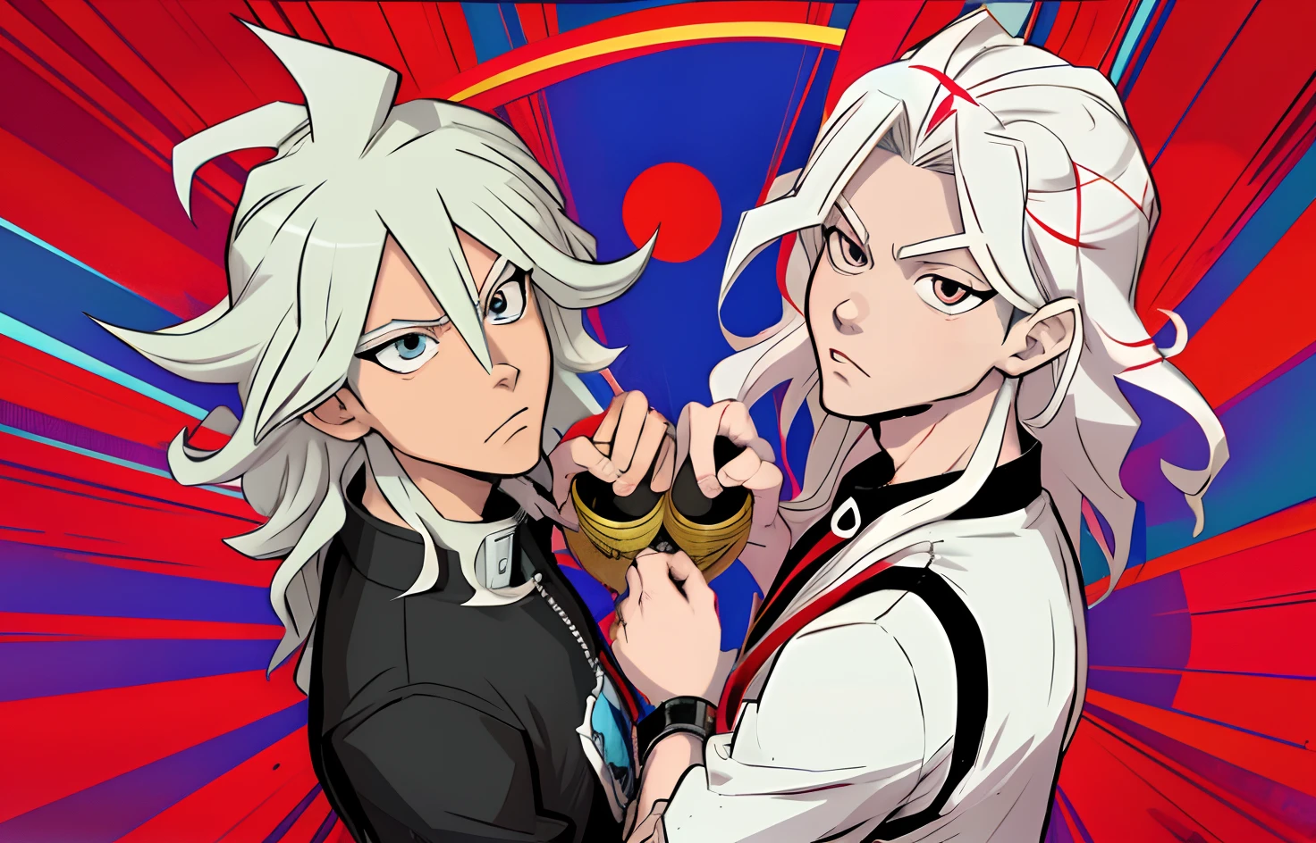 personagens de anime com cabelos brancos e cabelos pretos e brancos, boku no hero academia estilo, arte chave do anime, Arte Oficial, arte oficial do anime, Akehiko Inoue e Ross Tran, My Hero Academia, visual chave do anime", Principais visuais de anime, Arte da sede, arte oficial, in my hero academia, visual chave, Nagito Komaeda, arte oficial altamente detalhada