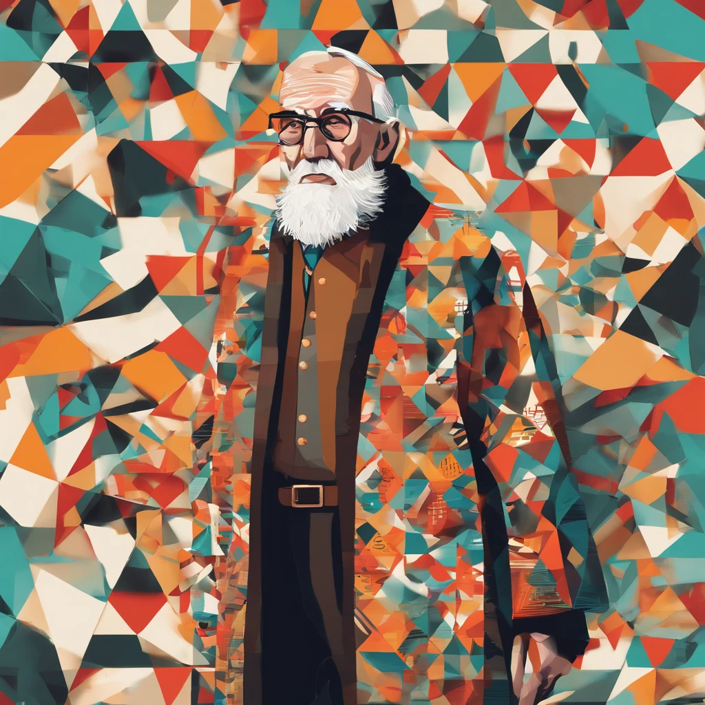 Full body view of an old man, He is an influencer, Secret status, hd render, 8K resolution, Highly detailed"