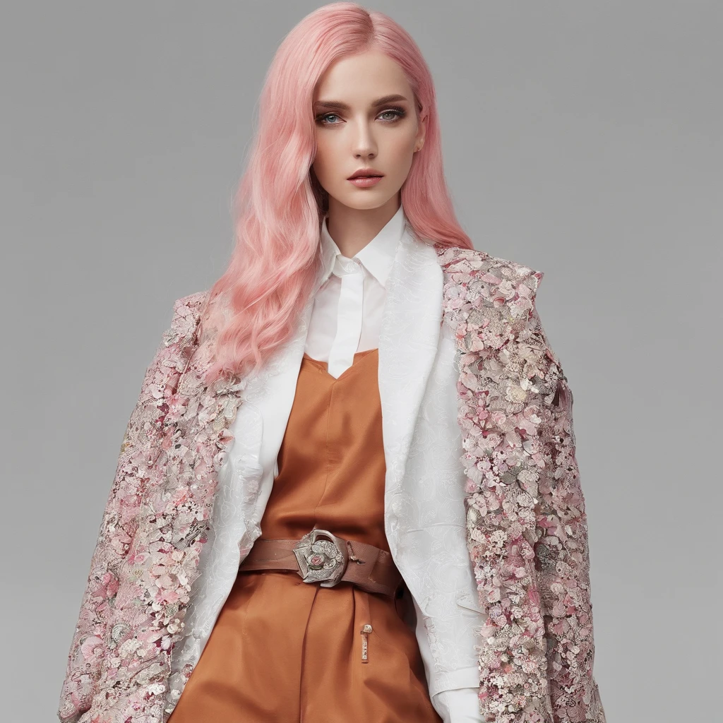 tmasterpiece, Best quality at best, spring outfit, colorfulhair, En plein air, MagazineCover ,The upper part of the body