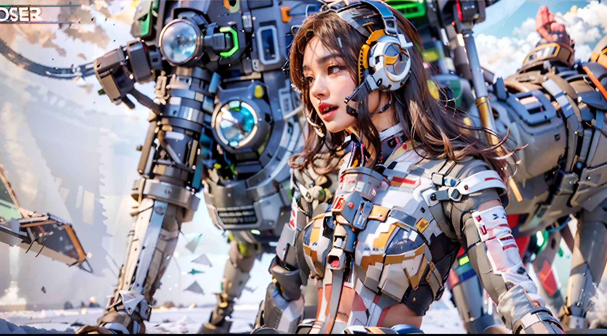 In a very grand scene,The extra-large wide-angle lens captures the appearance of a female centaur。She is tall,It has the ultimate curvy beauty,The muscles are slender and firm,Beautiful lines。Her facial features are tough and coquettish,Always with a sunny smile。She wears special tight-fitting equipment with a strong sense of technology,Step on multifunctional off-road style heels,Delicate and practical protective gear is worn on the hands, feet, wrists, neck and shoulders。The detection equipment around you flashes various cue lights and neon-like information screens,Let her exude a charming brilliance。Use Midjourney's advanced tools,Design special tight-fitting equipment for female centaurs,Highlight her unique physiological characteristics and appearance details,Add realism。And in her adventure scene,Spectacular views of nature,Such as the sky where storms and sunny days alternate、Brilliant rivers of stars and auroras、The snow-capped summit of Mount Everest、Fireworks in the mountain town, etc。ao mesmo tempo,Away from the hustle and bustle of Long Beach Pier is a neon-lit spaceship docked,Create a fantastic scene。Use Midjourney's advanced tools and multiple color palettes、Brush Strokes、Texture tools and model packages,It shows a sense of atmosphere where beauty and charm coexist。The charm of the female centaur is highlighted through color and lines,Enhance realism with detailing,Create a surreal dreamy feeling。Additionally,Use Midjourney's tools to add a variety of extreme sports gear and cultural trinkets to the female centaur,Create intricate hairstyles and outfits,Give her a sense of premium。She never flinches,Regardless of the terrain,can respond quickly,Even the extreme geography and dangerous terrain of aliens cannot stop her。Use Midjourney's powerful tools,You can do it with incredible detail and beauty,Bring this ultra-grand and beautiful scene to life。Ultra-grand scenes,super wide shot, hdr,(真实感,Masterpiece quality,best qualtiy),