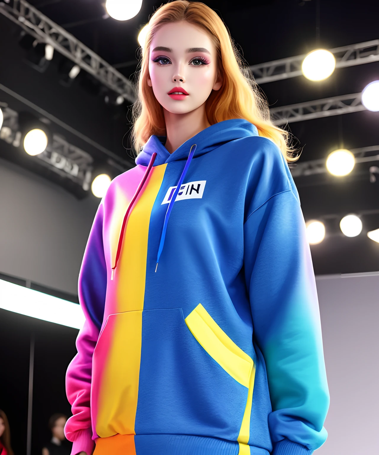 Catwalk，Mannequin，Sweatshirt，Fashion show，Colorful colorful