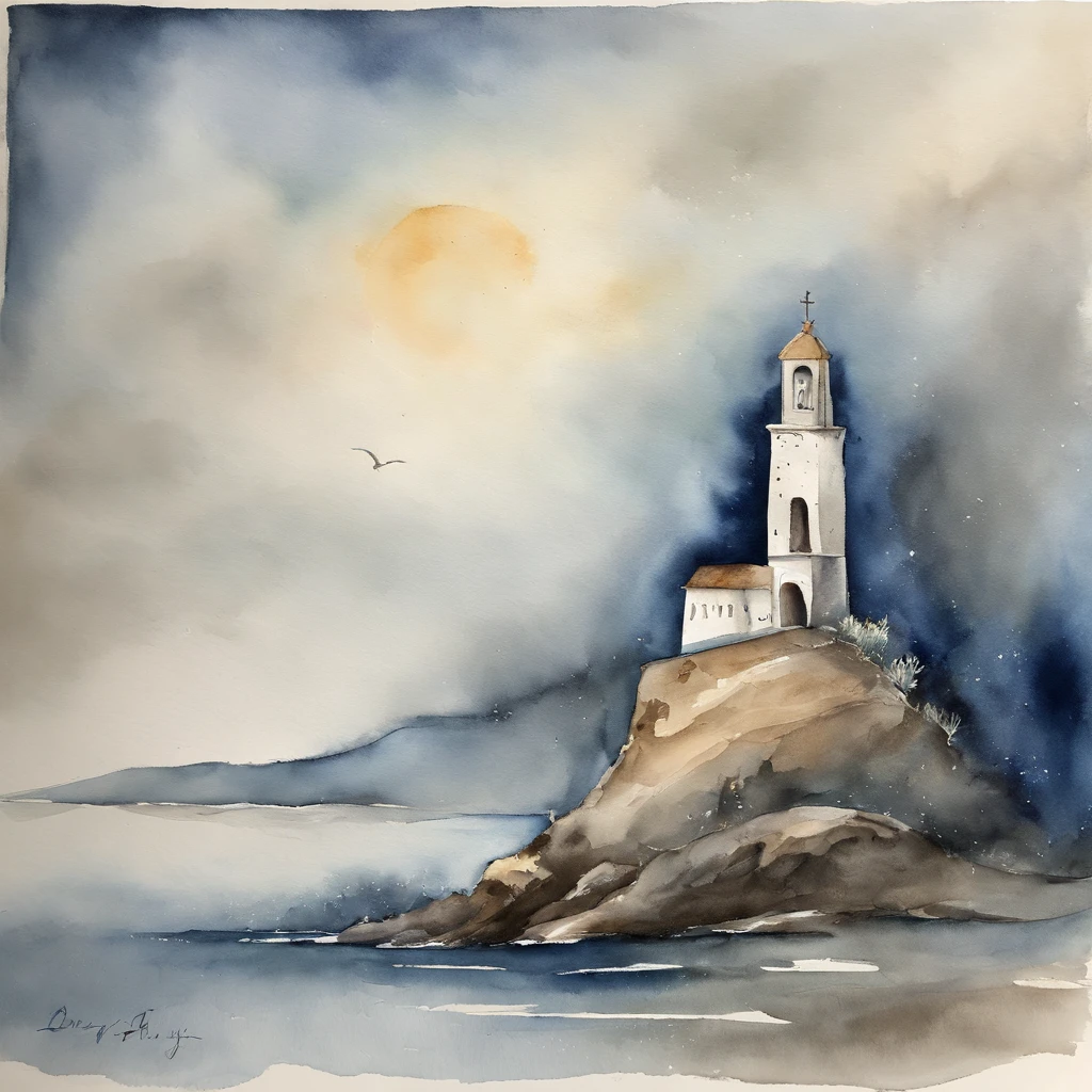 Draw a mystical and enigmatic scene, Coloque a ampulheta com a areia escorrendo lentamente. Dentro da ampulheta, desenhe a imagem detalhada da lua, com todos os seus detalhes e texturas. Use shades of blue and silver to create a magical and mysterious atmosphere around the altar.