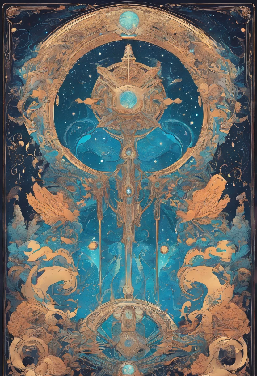 Imagine an electric blue nebula filled with psychedelic colors and pulsating plasma streams. A cyborg, half-human and half-android, floats in space, marveling at the alien technologies surrounding. illustration, dark magic splash, fantasy art, hand drawn, Accent Lighting, subtle motion effects, best quality, decorative art, low-poly, UHD, golden ratio composition, ((soft colors)), (cel-shading style)extremely saturated image (saturation 10) ink lined art, bold lines, illuminated by stars