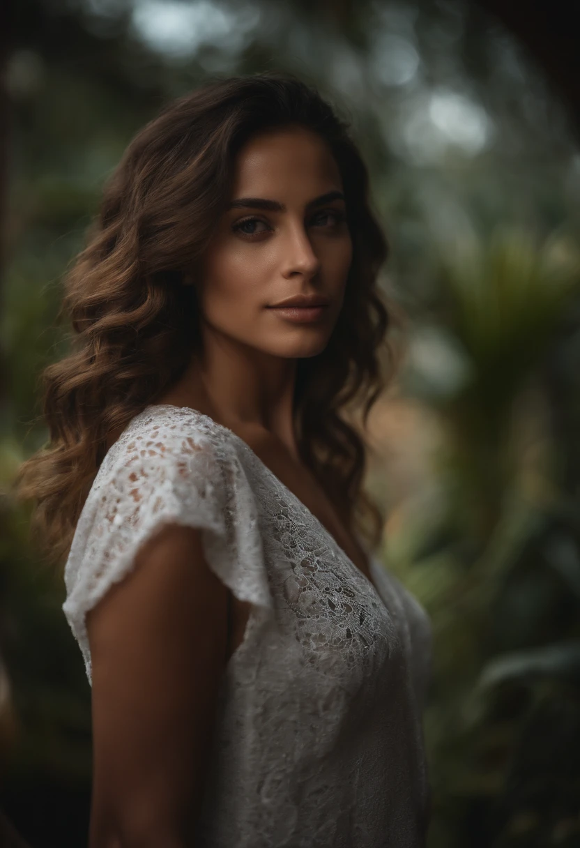 Foto RAW, foto de perfil, Brazilian girl appearance, altura total, clear lighting, alta qualidade, grain of film, em uma casa iluminada