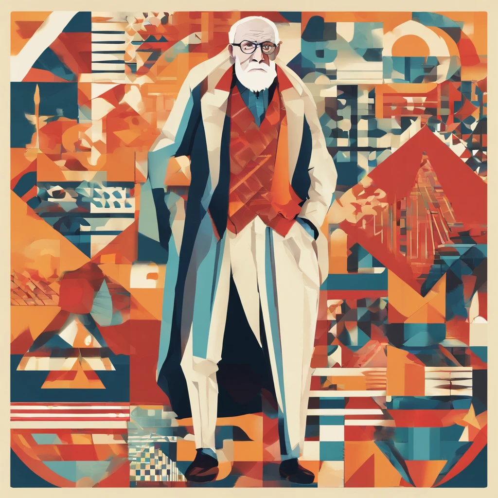 Full body view of an old man, He is an influencer, Secret status, hd render, 8K resolution, Highly detailed"