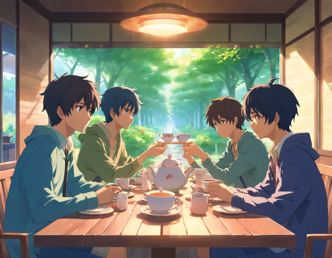 five man tea party