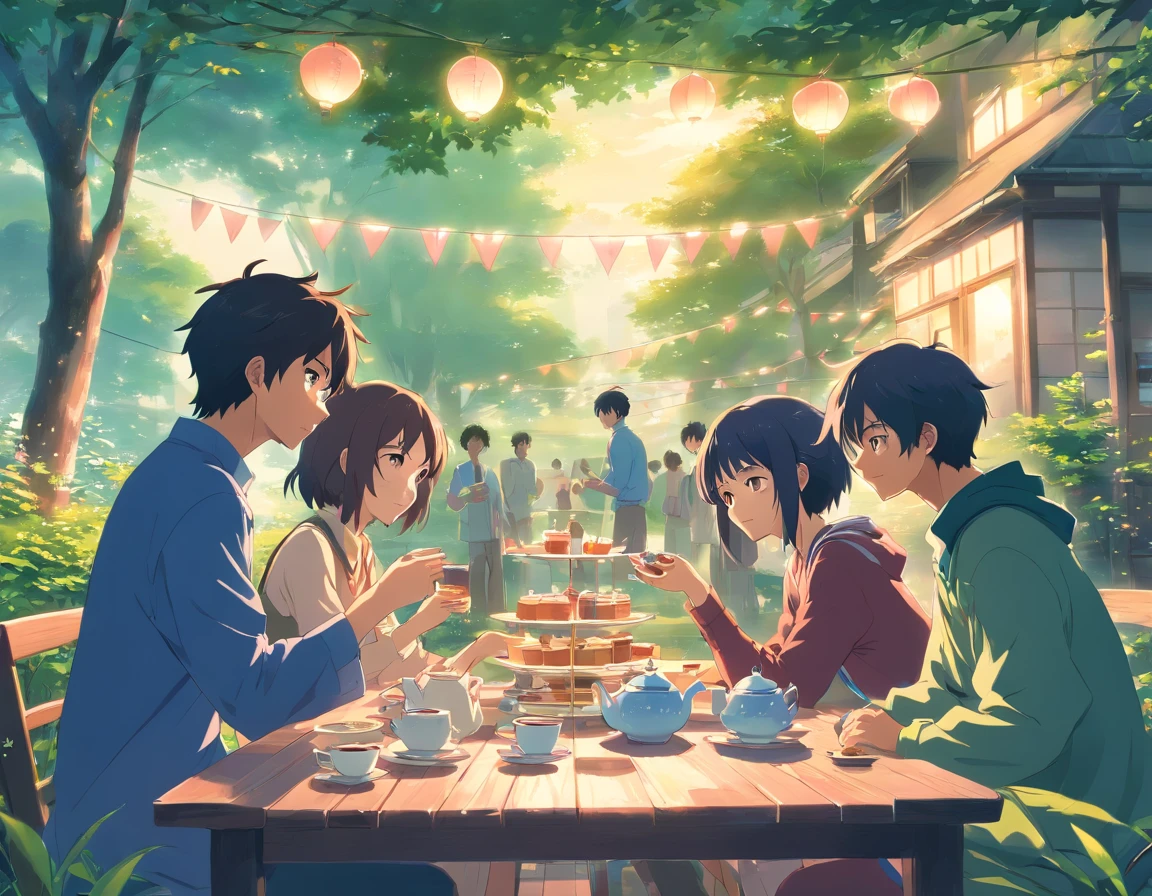 five man tea party