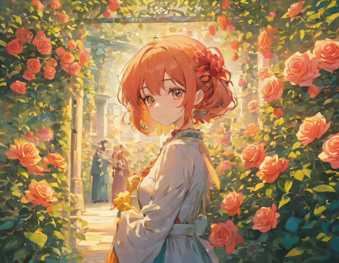 a rose garden