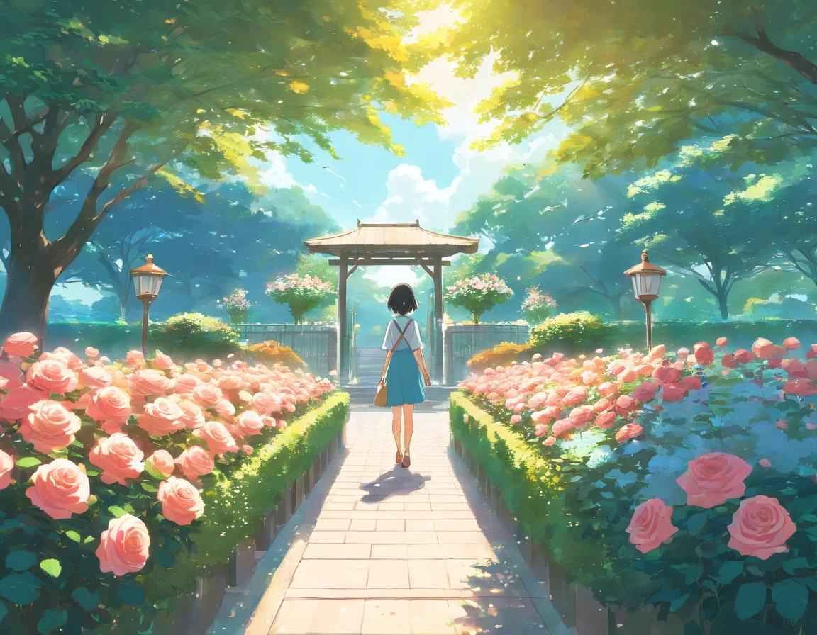 a rose garden