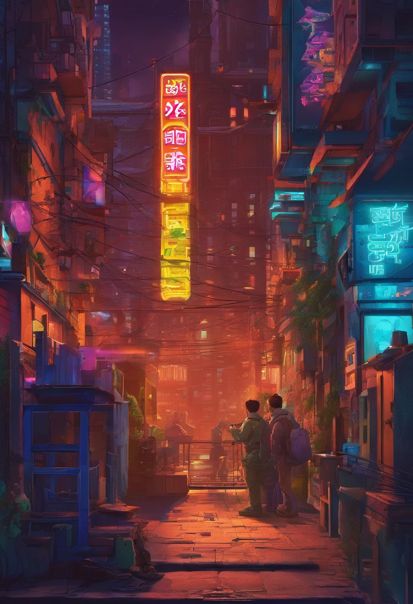 ((picture book illustrations)), (((old small village scenery illustrations))),  ((stonework residence where a very small dwarf lives) ), (located at the  living quietly at the feet of human), ((gap between buildings in new york)), there is a sense of life,  ((((masterpiece)))), high quality, very_high_resolution,