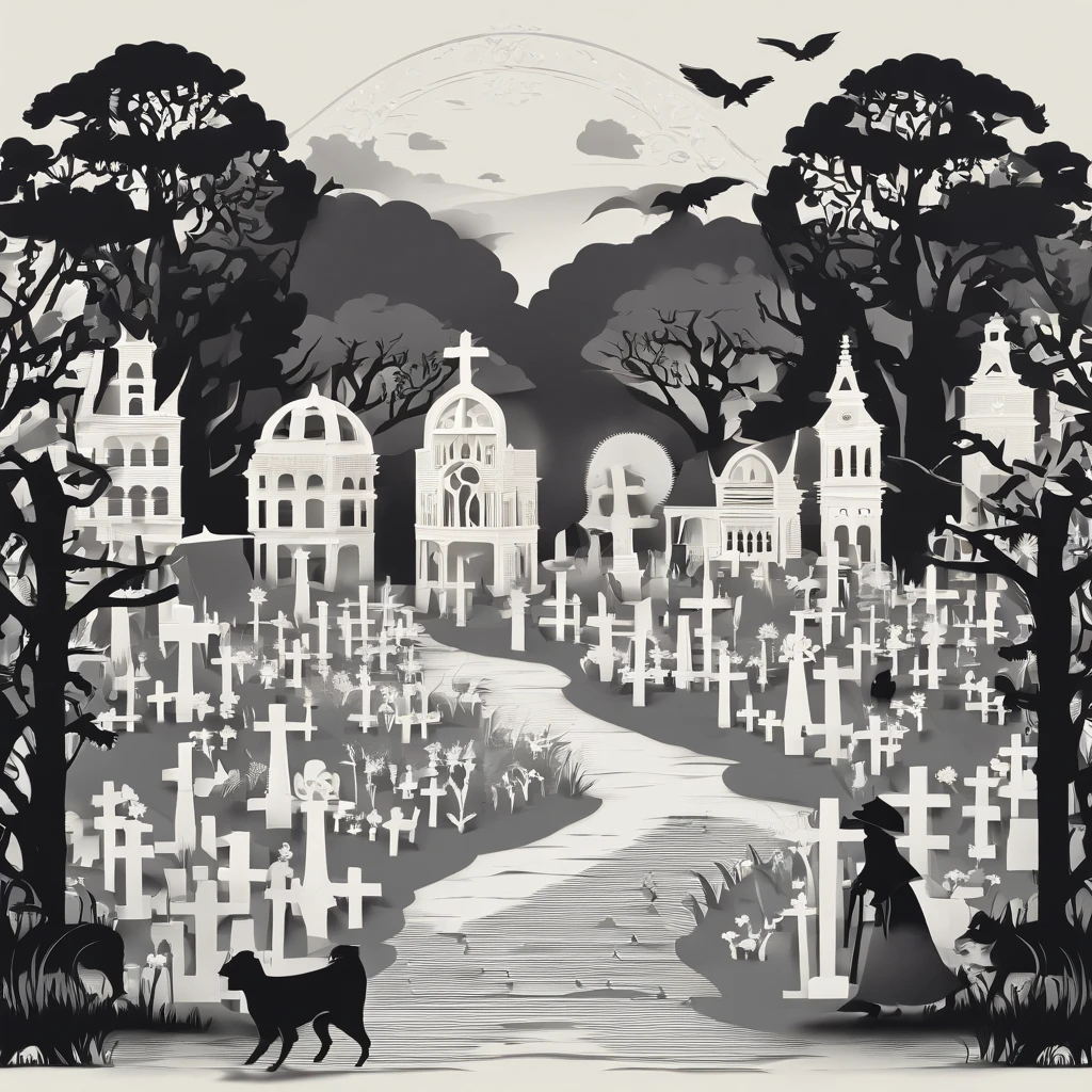Gravediggers in the cemetery
