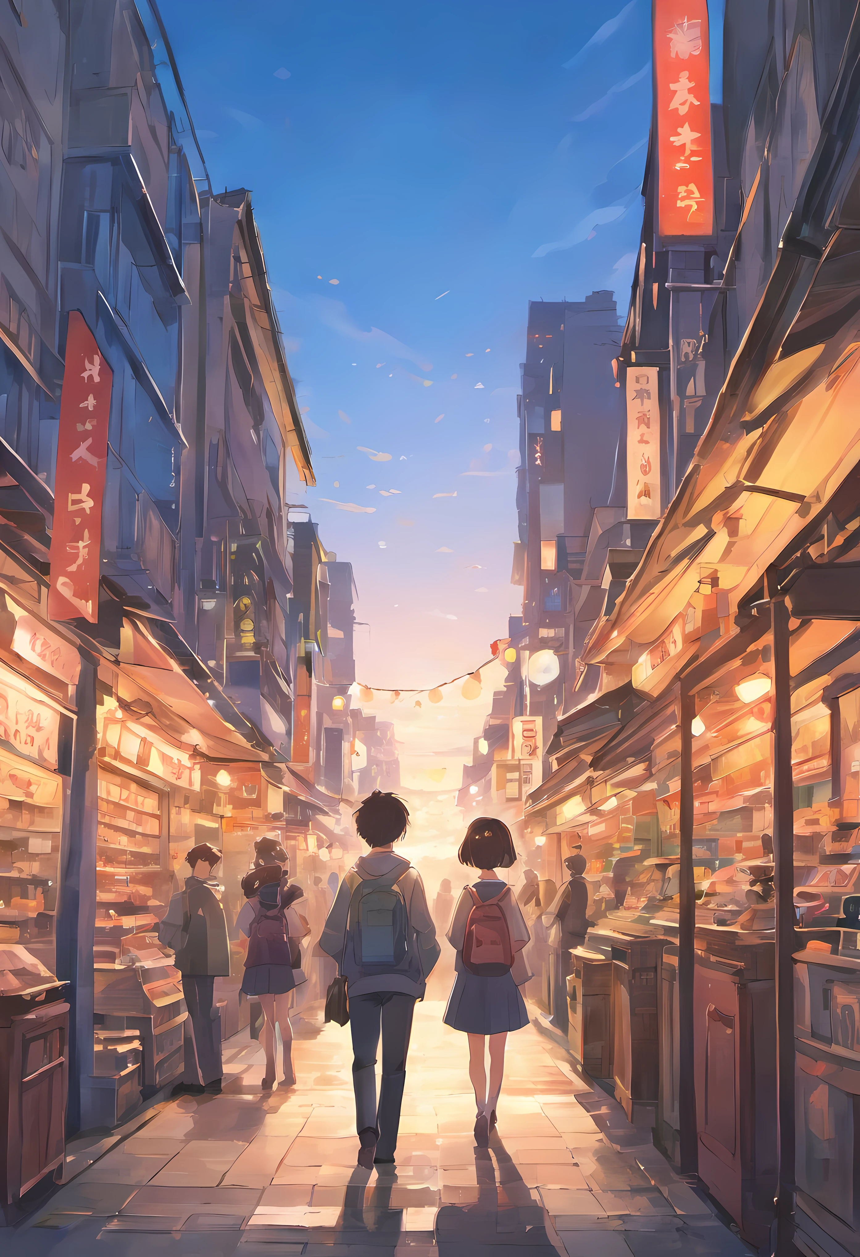Scenery of Shimokitazawa,20 years later,view over city,In front of the station,
