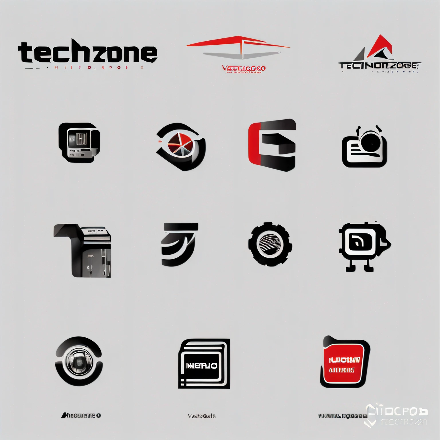 um close up de um monte de diferentes tipos de tecnologia, Tecnocore, estilo de logotipo vetorizado, Logos, Techno, design de logotipo, tecnologia, design de conceito de logotipo, technical, arte vetorial do logotipo, tech art, Tech-Preto, dispositivos de alta tecnologia, oi tecnologia, vetor", vetorizado, cara de tecnologia, technological, tech pattern