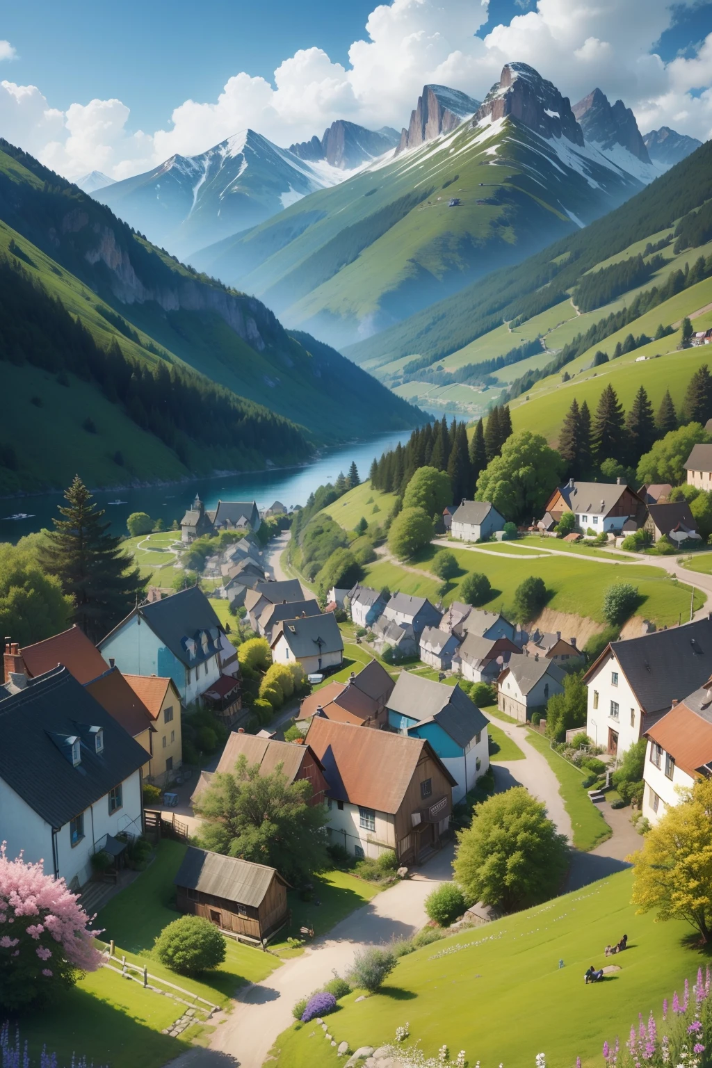 picturesque village of Petalhaven, nestled among the flowering mountains, life was a vibrant tapestry of colors. Blossoms of every hue carpeted the landscape, and the villagers thrived in harmony with the natural beauty that surrounded them.