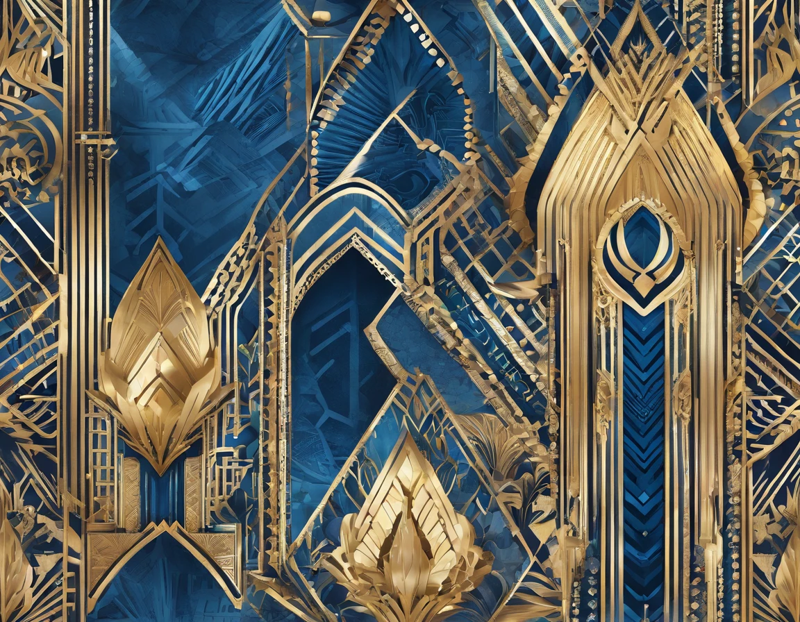 a fountain blue pen with gold ornaments