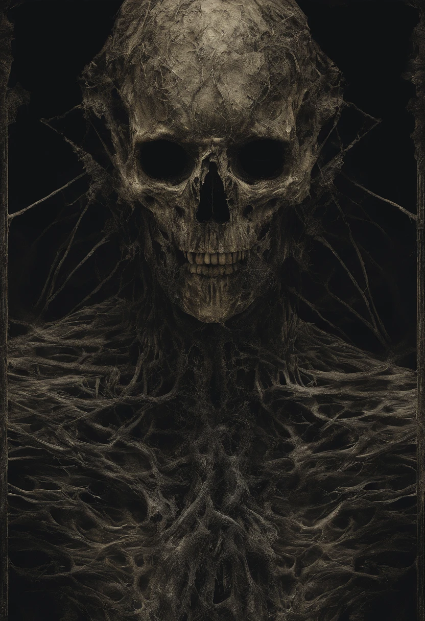 (best quality,4k,8k,highres,masterpiece:1.2),ultra-detailed,(realistic,photorealistic,photo-realistic:1.37),mysterious,parchment scroll,unrolled parchment scroll,ancient,creepy,fading ink,distorted letters,curled edges,darkness,ominous,haunting,glimpse of the unknown,dark secrets,ancient text,forbidden knowledge,hidden mysteries,mystic glyphs,gazing eyes,intriguing,curiosity,shrouded in darkness,piercing stare,dreadful,unseen forces,shadows lurking,unearthly presence,gloomy aura,eerie atmosphere,whispering voices,occult symbols,ancient prophecy,uncover the truth,magical artistry,macabre,otherworldly,veil of darkness,color palette:dark and desaturated,subtle lighting effects.