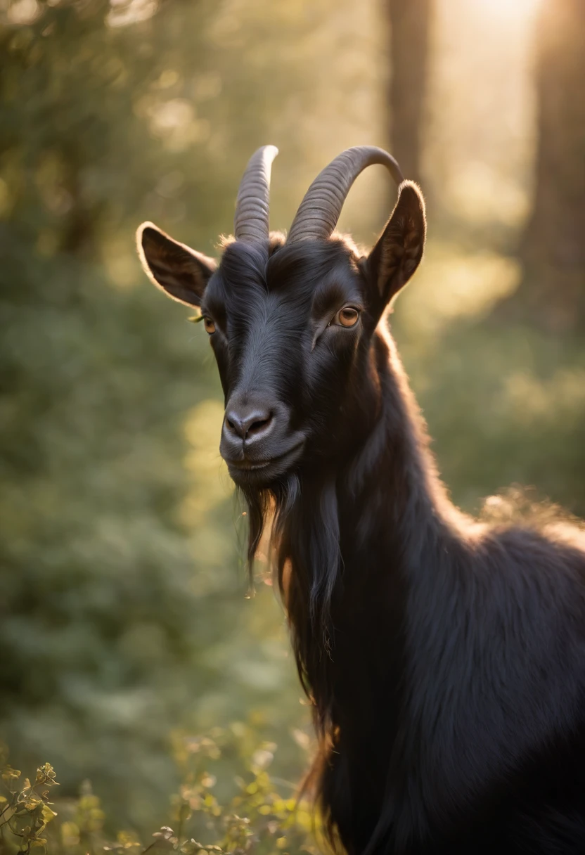 best quality,ultra-detailed,(realistic:1.37),portrait,goddess,meldi,hyper realistic portrait of goddess meldi,black goat,vahana,goat in the portrait,detailed goat figure,golden light,serene expression,elegant pose,ornate jewelry,flowing hair,soft shadows,rich colors,divine aura,ethereal background,sacred atmosphere