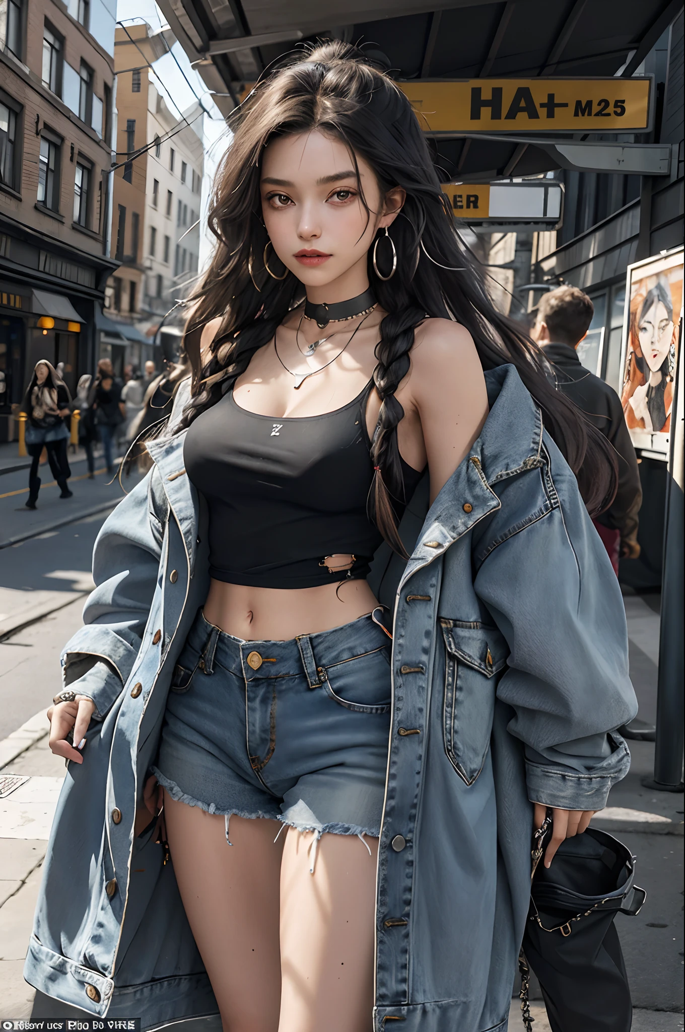 Definition of the woman's body: thick thigh, curvilinear, seios pequenos, shorts jeans curtos
