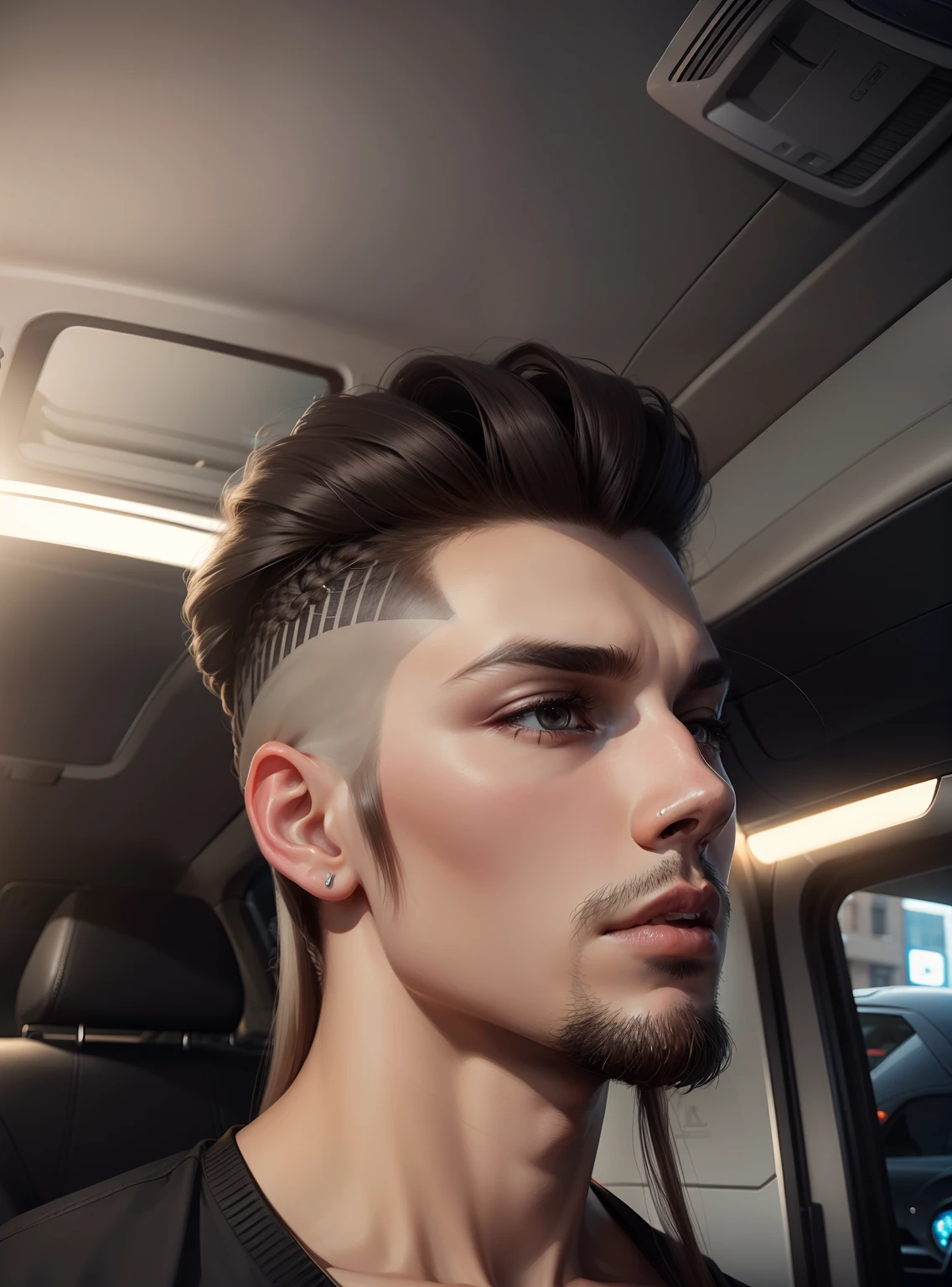 Long Hairstyle with background change a car