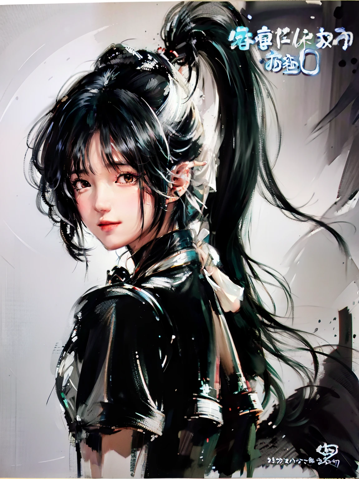 Draw a woman with long hair and a ponytail, how to draw anime, flat anime style shading, anime shading), anime sketch, Anime Paintings, Character drawing, anime shading, high quality of sketching, ilya kuvshinov with long hair, anime style drawing, Anime girl with long hair, traditional drawing style, girl sketch