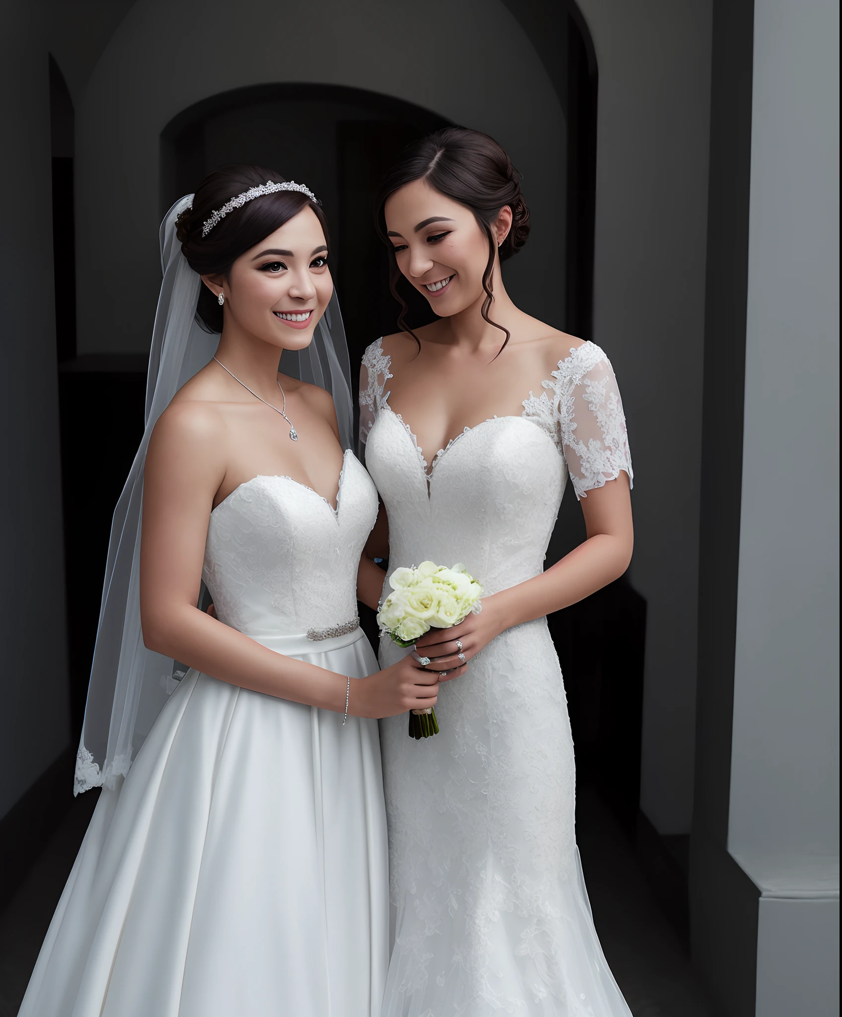 Walnut smiled at me in her wedding dress