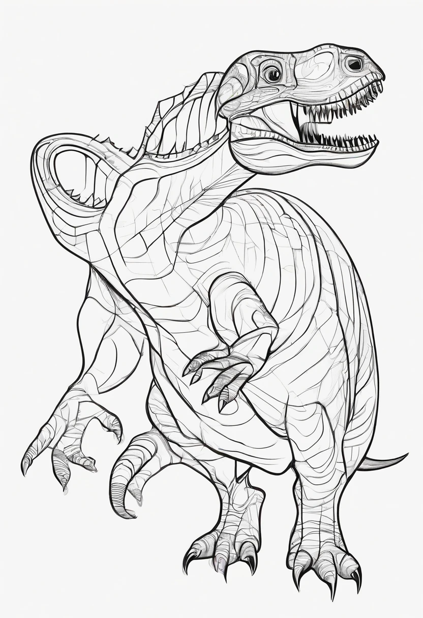 a Dinosaur,Cartoon Style,