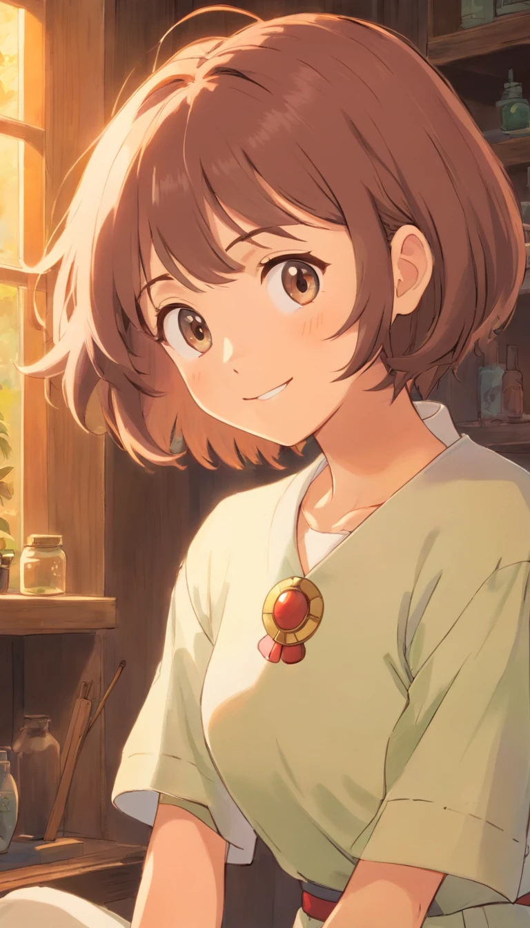 Department of Healing,Beauty with short hair,Sweet smile,Sense of light and shadow,First love girlfriend