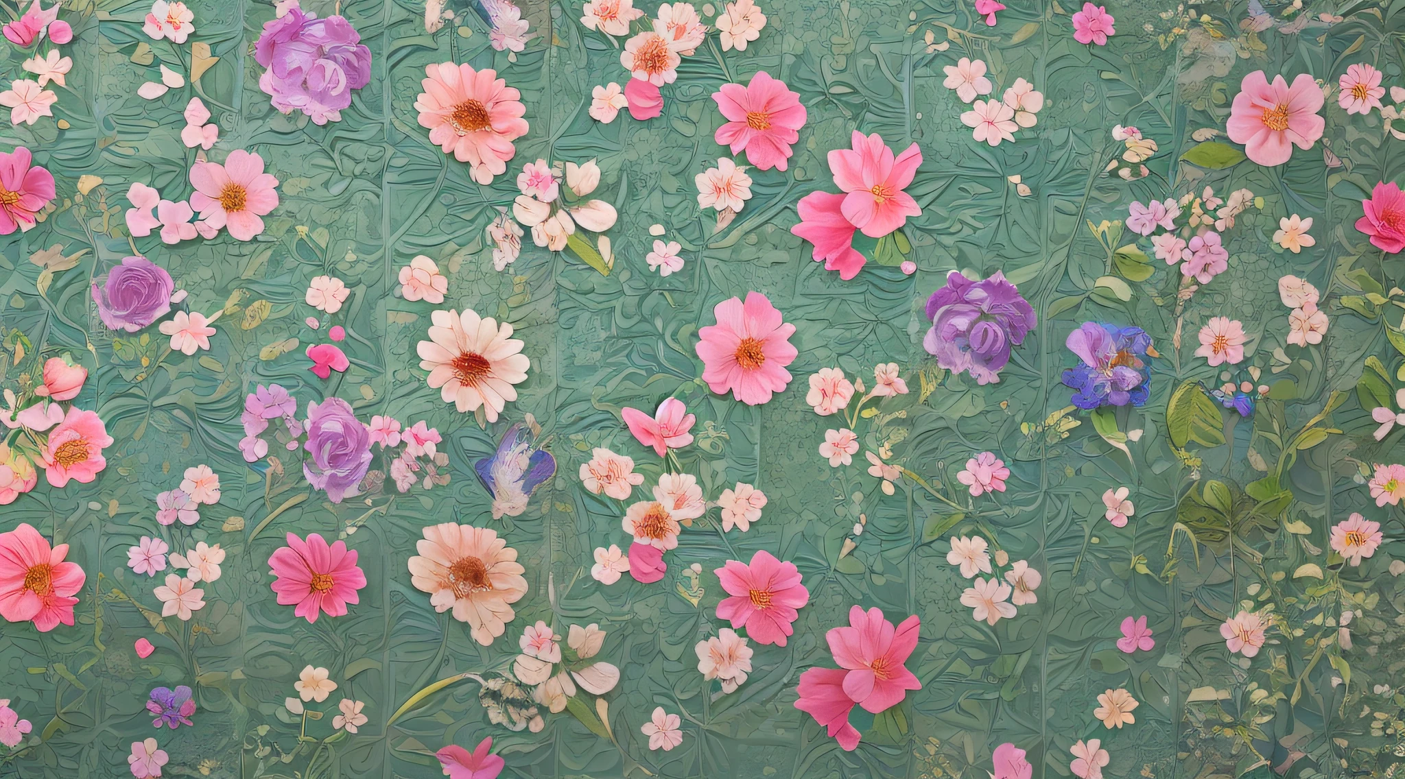 patterns 3d flowers, continuos line, --ar 1:1 --tile