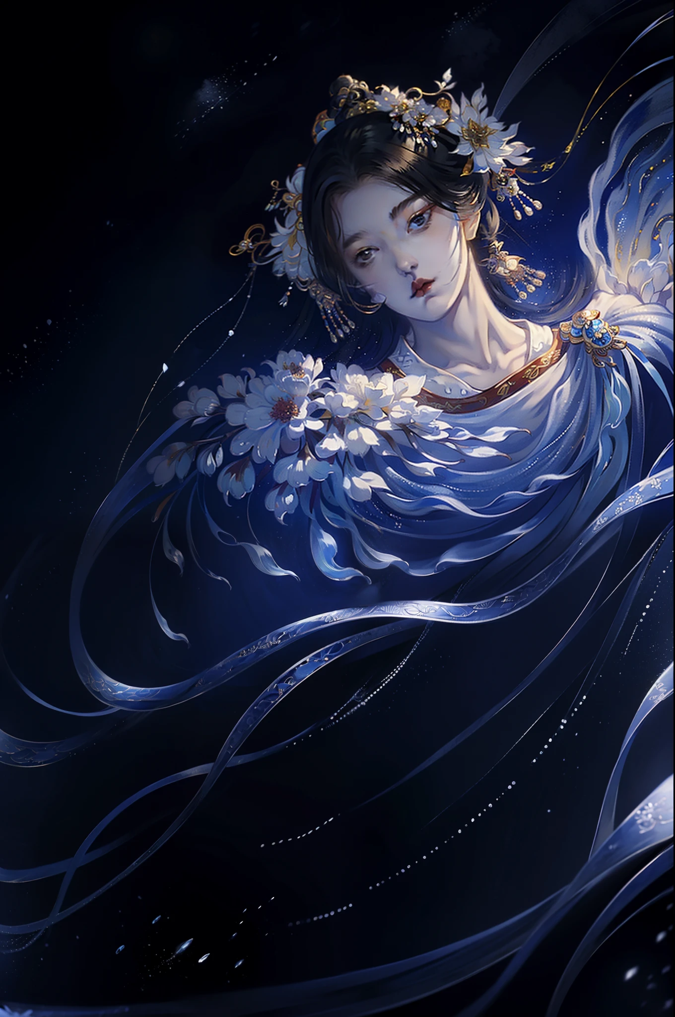 one-girl, Ancient Chinese clothing, rays of sunshine, Clear face,A half body, Clean white background, tmasterpiece, super detailing, Epic composition, hyper HD, high qulity, extremely detaile, offcial art, Uniform 8k wallpaper, super detailing, 32k ,3D effect -- v 6