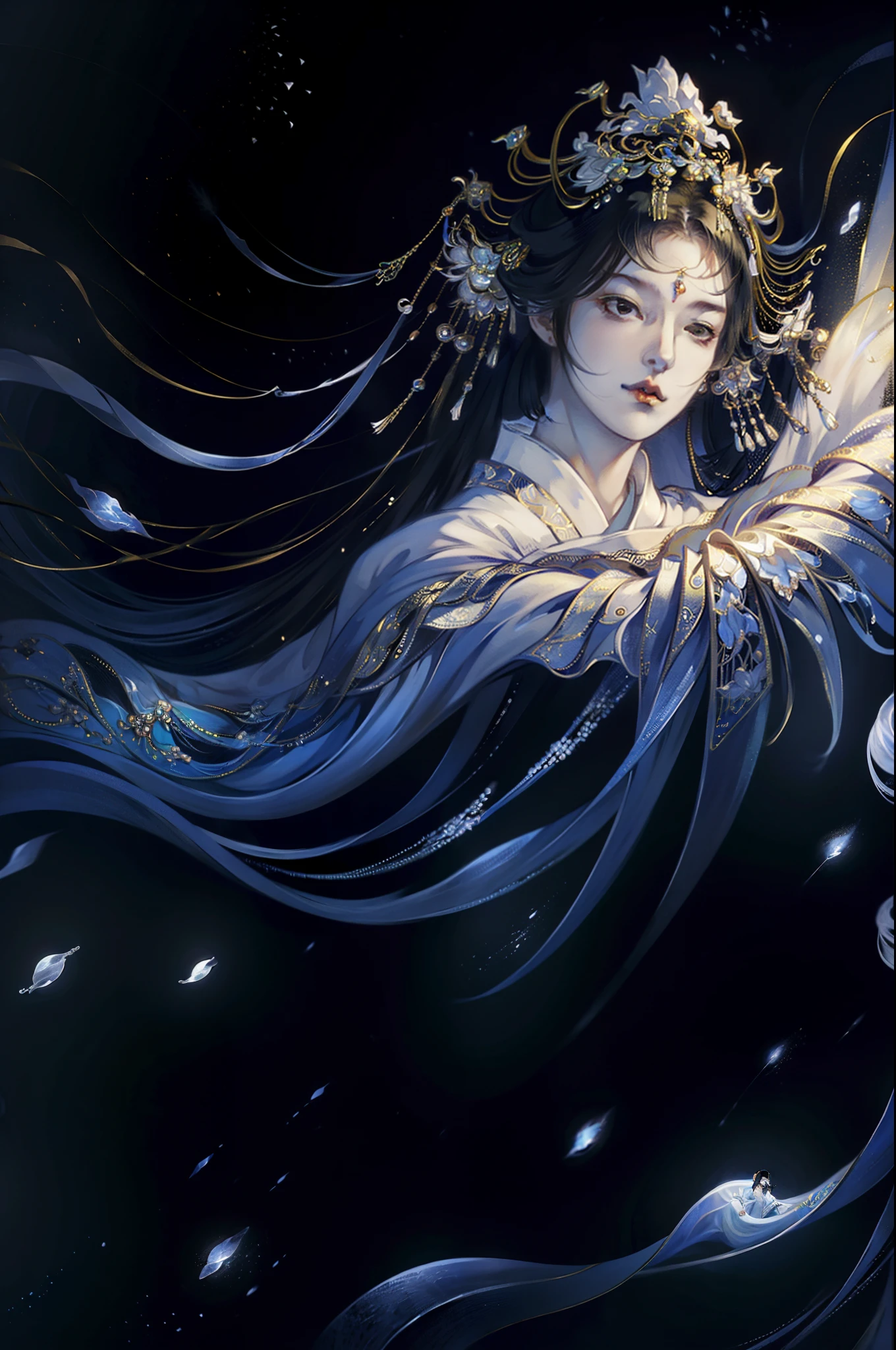 one-girl, Ancient Chinese clothing, rays of sunshine, Clear face,A half body, Clean white background, tmasterpiece, super detailing, Epic composition, hyper HD, high qulity, extremely detaile, offcial art, Uniform 8k wallpaper, super detailing, 32k ,3D effect -- v 6
