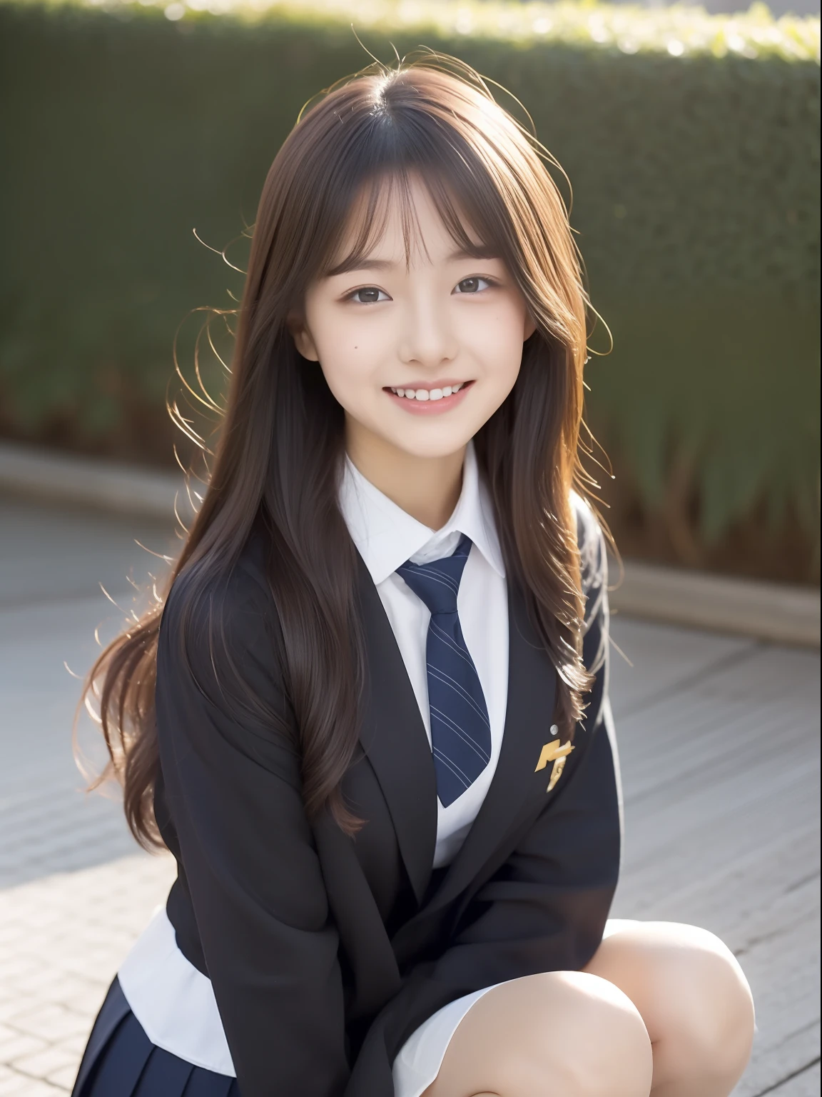 (((high detal,high-detail、​masterpiece,Attention to detail))),Arab-asian woman in uniform, Realistic Young Gravure Idol, a hyperrealistic schoolgirl, Japan school uniform, japanese girl school uniform, a hyperrealistic schoolgirl,Young Pretty Gravure Idol, wearing japanese school uniform, Young Sensual Gravure Idol, Young Gravure Idol, Beautiful but innocent schoolgirl when you laugh,the whole body is wet,dripped out,with a flushed face,Beautiful girl with beautiful legs,Beautiful woman natural light、the whole body is wet,Sheer clothing,Semi-long,perm,Brown shiny hair,Hair is wet,Dripping water,dripping,,Have a troubled face,