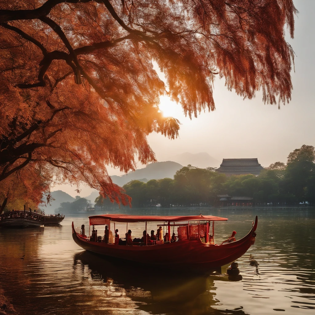 West Lake - Surrounded by secluded waters,The surface of the lake is sparkling。
Solitary Mountain - Solitude stands tall in the lake,It features classical architecture and shaded trees。
West Lake Three Bridges - Inclined Bridge、Lake Bridge、White Causeway Bridge,Connecting small islands in the lake,It has a strong historical and cultural atmosphere。
Willow Bank - Weeping willows hang low on the surface of the lake,Reflecting the stunning landscape。
Red walls and white tiles - antique architectural style,Add a classical touch。
Ancient Trees - Shaded by greenery,Flowers and trees flourish,Add life and color to West Lake。
West Lake - Lake and mountains are a reflection of the lake,too many beautiful things。
Fishing boats - Boat boats that stroll through the lake,Calm and tranquil。
Sunset - The orange-red sunset falls on the lake,Form a beautiful sight。
Evening glow - The glow shines on the lake,Colorful and picturesque。