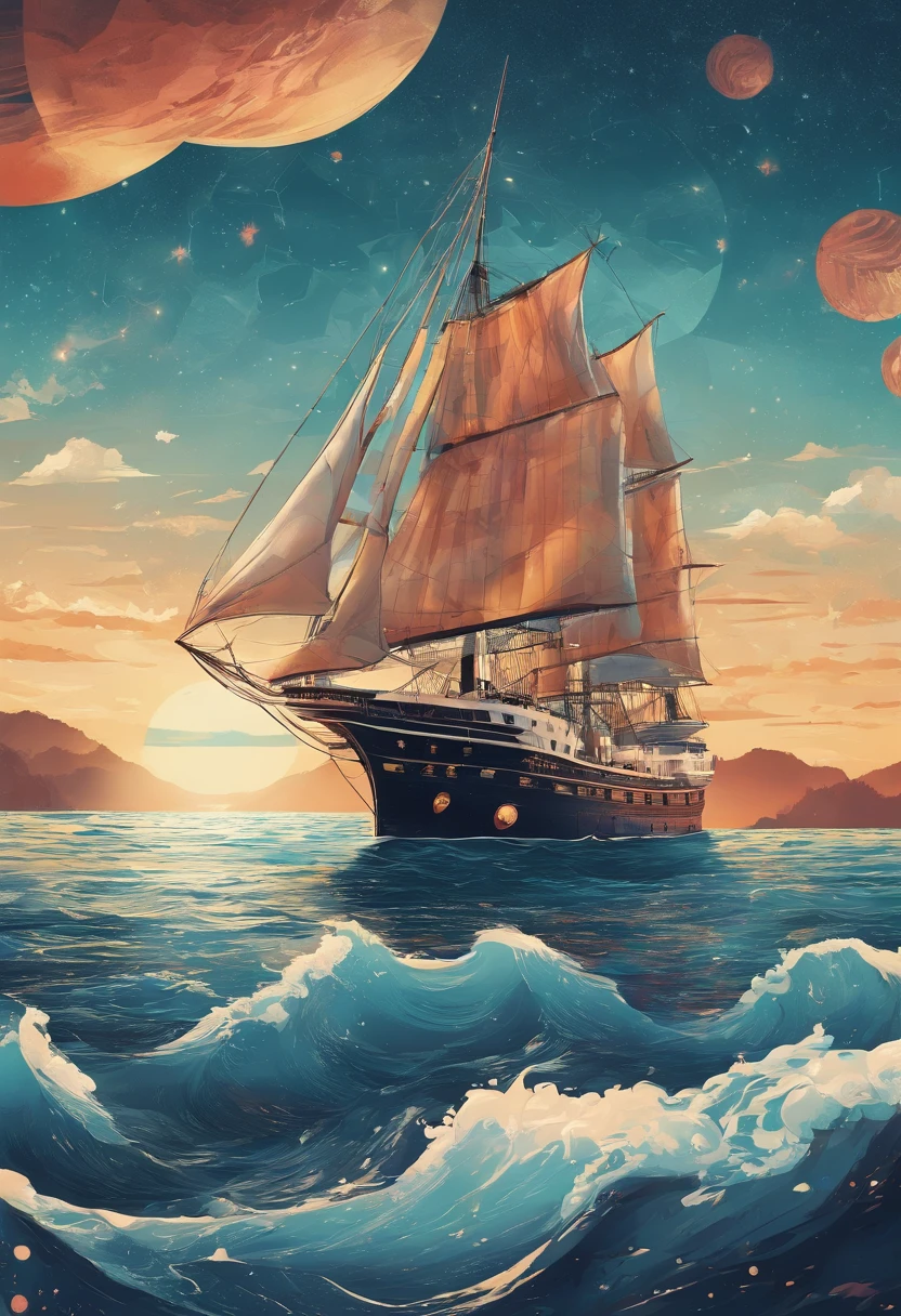 sea of stars，scenecy，Sail alone，Inspirational