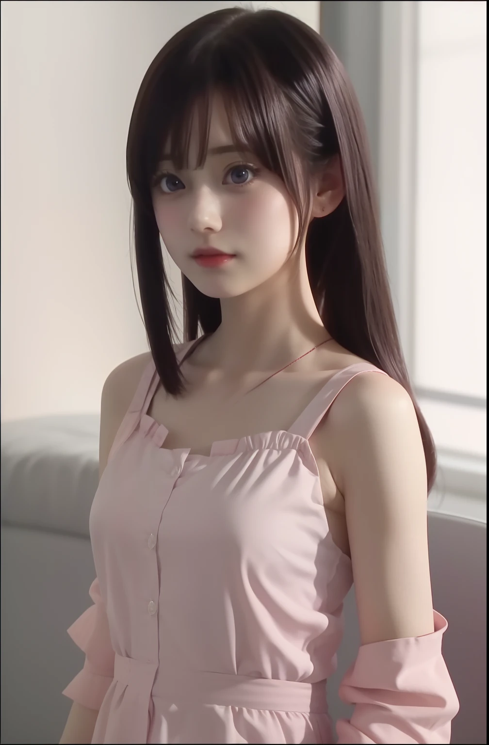 1girl, ((anime screen cap)), (Chest flat), cute little, 21years old, Adults, 8K, masterpiece, absurderes, animesque,nogizaka