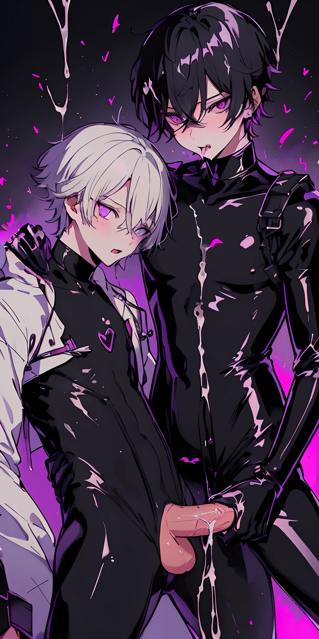 ((finedetail)),Ultra detailed,(((Best quality))),(incredibly_absurderes),Best Illustration,A high resolution,(Huge_filesize),((Masterpiece)),(Extremely detailed),Extremely detailed CG,yaoi, ((((NSFW)))),(((((Male))))),((((1boys)))),(((((1 boy))))),ahoge,(((((Short hair))))),Dark_Persona,,expressionless eyes,Blank stare,Tongue out,Blush,Anime face,saliva,ahegao,((Ultra-thin tights)),(((Black bodysuit:1.4))),(((mindbreak))),(((mental control))),Sex machines,Bright colors,Leggings,The erection,((((erection under clothes:1.1)))),wie z,,cumdrip,Dripping ,entangled,shrinks,, Milking,vein ,Large ,full bodyesbian,Heart-shaped pupils,Too many sex toys,lens_flare,Depth of field,Student, Male focus,(((((Male))))),Libido boy,((cum shots)),completly ,(()), Contact with the testicles,((vein )),((Lick the )),((middle score)),(lookingat ),(( Grab)),, in mouth, Milking,oral,cum on bodyl,cum on tongue,Shoot at the boy,cum on hands,cum on ,Shoot in clothes,cumdrip,Dripping , On hair,wie z,mental control,mindbreak,Tongue out,Putting up with_face,Expressionless,Bright colors,expressionless eyes,Vibrator,(day),indoor,opens his eyes wide,Sun,finedetail,BDSM,Student,(shaded face),(((No Pupil))),(((Empty eyes))),Drooling,with her mouth open,((Glowing eyes)),(Expressionless), (Purple eyes:1.2),Blush,constricted pupil,dark halo,Possessed,Dull eyes,of a shirtless:1.5,ninjartist:1.5,ninjartist,((Happy sex)), Bare underwear:1.4,The erection:1.4,solo person:1.5,Circle eyes,Bulging crotch:1.5,Military posture,Saluting,