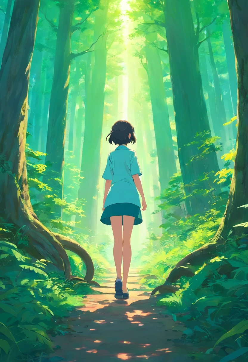 tmasterpiece，best qualtiy，cinematic Film still from，(thriller:0.7)，Solo，1girll，Fine face，Fine hair，finely quality eyes，white dresses，Red ribbon，Cross your hands over your chest，(A group of tentacles behind him:0.9)，(forest backgrou：0.7）