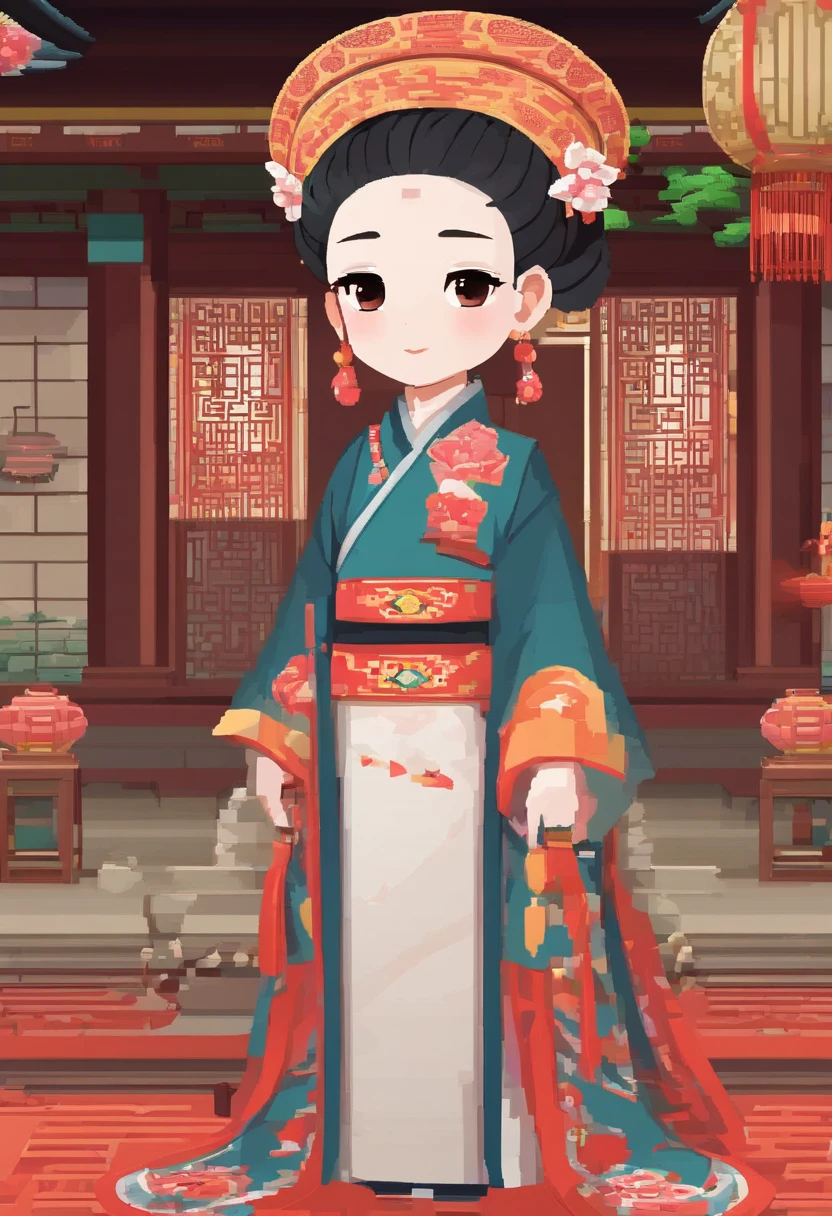 China-style，Tang dynasty baby girl，Hanfu，Cute and cute，a ball head，Take a bunch of sugar gourds，The lively streets of Chang'an，Full body like，Detailed and accurate，depth of fields，8K,A high resolution,tmasterpiece,Beautiful wallpapers,high qulity,high detal,s the perfect face,offcial art,blur backgroun, --Niji 5 --Q 2