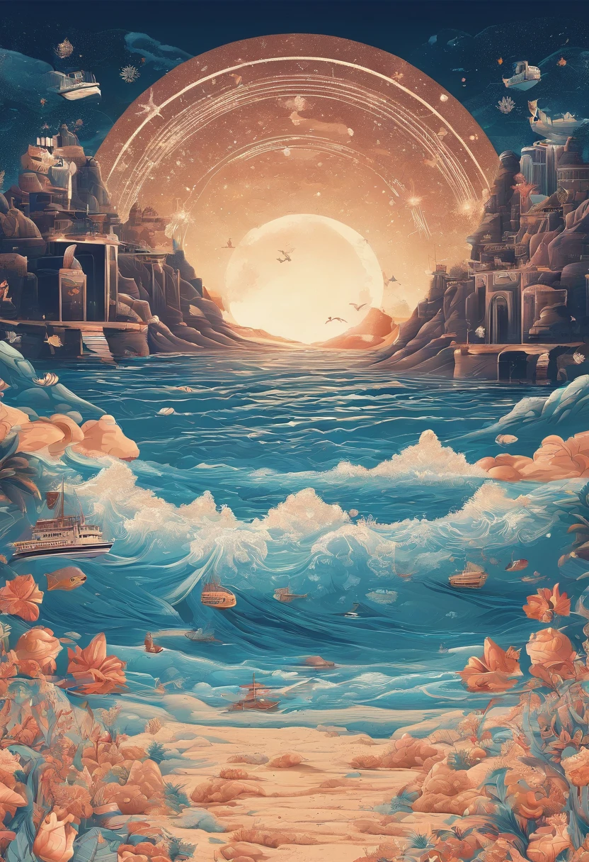 sea of stars，Background image