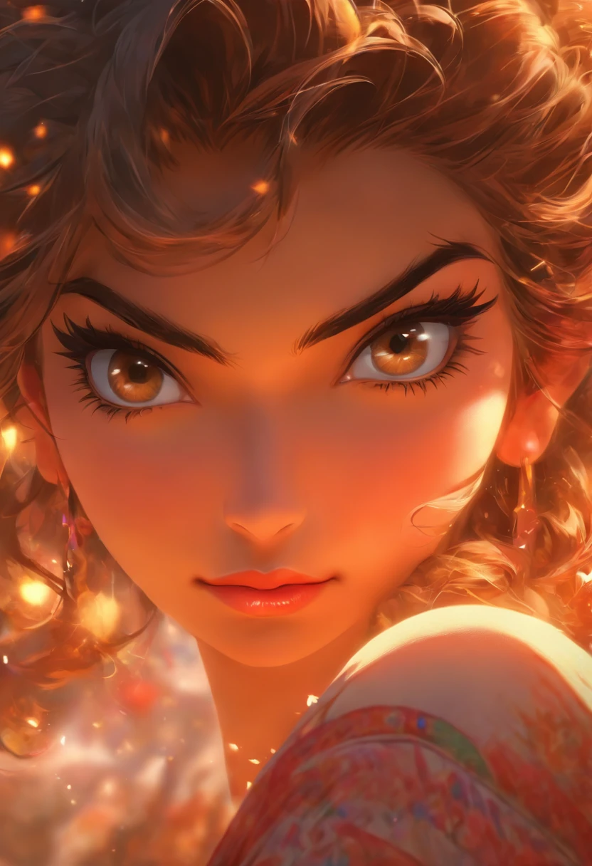 (dreamlikeart style:0.8),( redshift style:1.1) ,(analog style:1.1), (glossy sexy bimbo:1.1),(studio_ghibli_anime_style:0.8), (detailed face and eyes:1.2), (detailed lips:1.2),(warm backlit lighting)++, (dark tone)++realistic, highly detailed, hasselblad, 45 degree, gigapixel, india, Hinduism, indian clothes, a close up portrait photo of beautiful Hansika Motwani, Hansika Motwani, curvaceous young woman