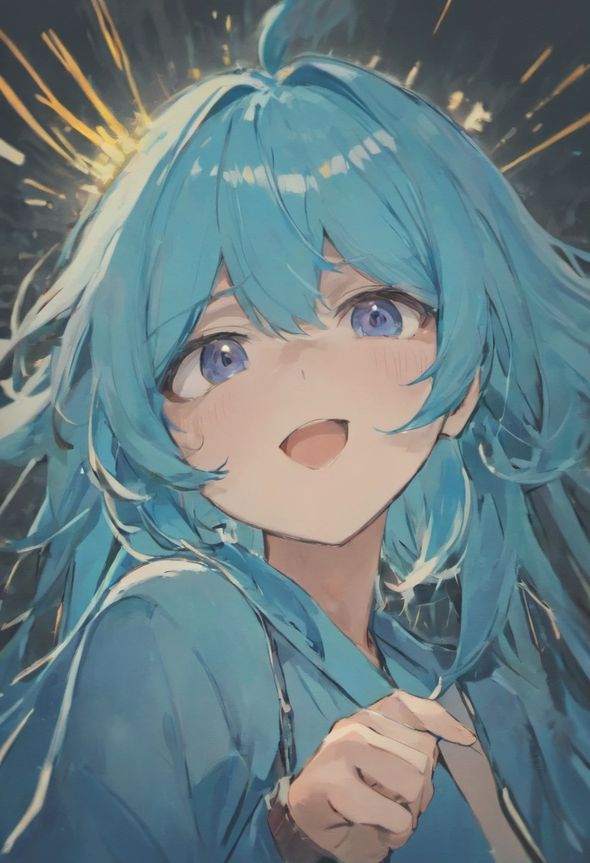 Blue hair, Asymmetrical hair, hair behind ear, Expressive hair, Hair over eyes, Hairline, goggles, black hair band, Moles under eyes, crazy, grin, parted lip,Seductive smile, Depressed, romanticism lain, Anime style, character sheets, reference sheet, lineup, hyper HD